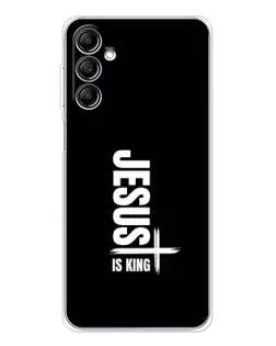 Чехол для Samsung Galaxy M36 5G с картинкой «Вертикаль веры Jesus»