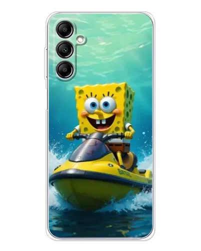 Чехол для Samsung Galaxy M36 5G с картинкой «Спанч Боб на гидроцикле» Чехол для Samsung Galaxy M36 5G с картинкой «Спанч Боб на гидроцикле»