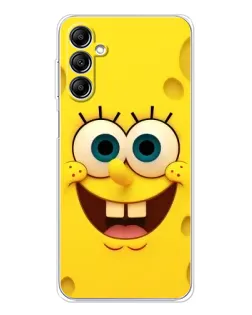Чехол для Samsung Galaxy M36 5G с картинкой «Губка Боб улыбка»