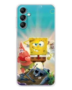 Чехол для Samsung Galaxy M36 5G с картинкой «Спанч Боб победитель»