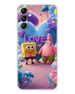 Чехол для Samsung Galaxy M36 5G с картинкой «Губка Боб Патрик»