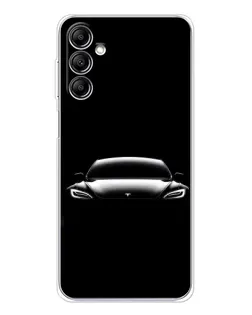Чехол для Samsung Galaxy M36 5G с картинкой «Фары Tesla Night»