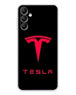 Чехол для Samsung Galaxy M36 5G с картинкой «Tesla Red Logo»