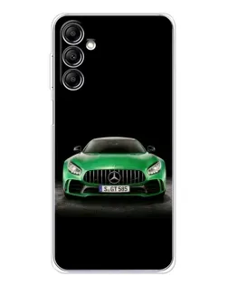 Чехол для Samsung Galaxy M36 5G с картинкой «Mercedes — неоновый лого»