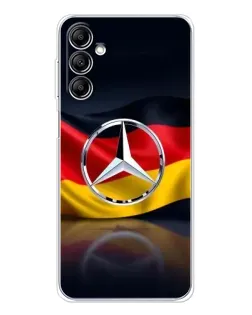 Чехол для Samsung Galaxy M36 5G с картинкой «Mercedes — флаг Германии»