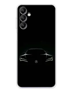 Чехол для Samsung Galaxy M36 5G с картинкой «Mercedes — силуэт авто»