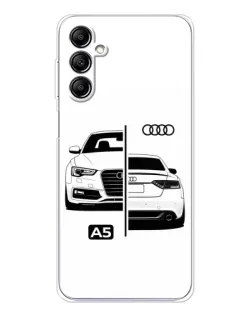 Чехол для Samsung Galaxy M36 5G с картинкой «Audi — контрастный дизайн»