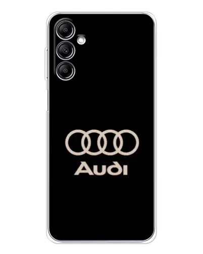 Чехол для Samsung Galaxy M36 5G с картинкой «Audi — золотой логотип»