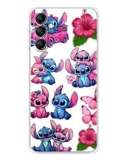 Чехол для Samsung Galaxy M36 5G с картинкой «Стикеры Stitch и Angel»