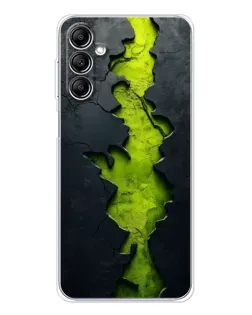 Чехол для Samsung Galaxy M36 5G с картинкой «Салатовый разлом скалы»