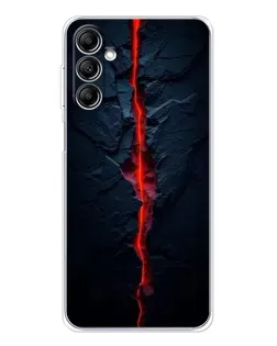 Чехол для Samsung Galaxy M36 5G с картинкой «Kрасная лавовая трещина»