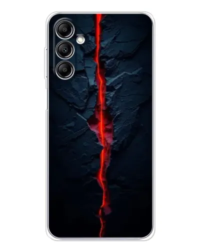 Чехол для Samsung Galaxy M36 5G с картинкой «Kрасная лавовая трещина»