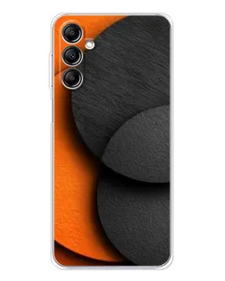 Чехол для Samsung Galaxy M36 5G с картинкой «Геометрия оранжевых кругов»