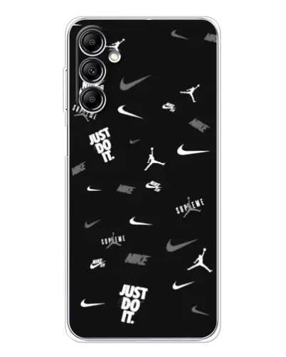Чехол для Samsung Galaxy M36 с картинкой «Nike Black Pattern»