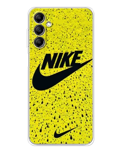 Чехол для Samsung Galaxy M36 с картинкой «Желтый текстурный Nike»