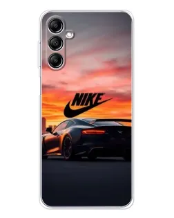 Чехол для Samsung Galaxy M36 с картинкой «Nike и суперкар»