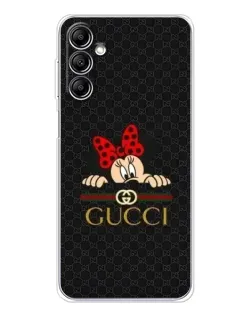 Чехол для Samsung Galaxy M36 с картинкой «Минни Маус Gucci — черный»