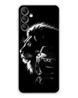 Чехол для Samsung Galaxy M36 с картинкой «BMW и лев»