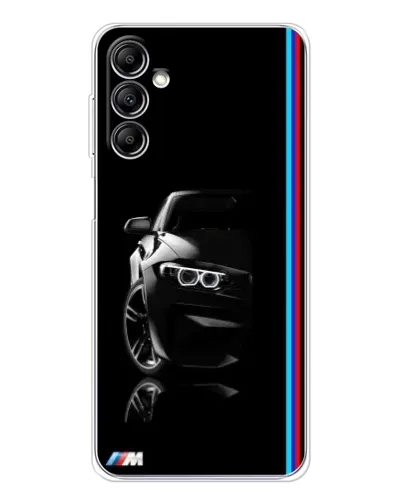 Чехол для Samsung Galaxy M36 с картинкой «Силуэт BMW в темноте»