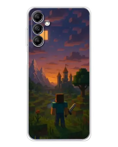 Чехол для Samsung Galaxy M36 с картинкой «Стив у башни»