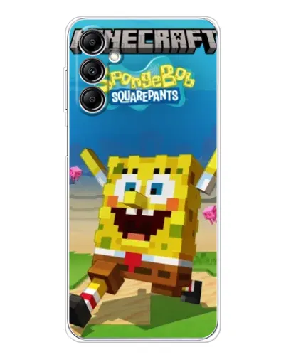 Чохол для Samsung Galaxy M36 з картинкою «Губка Боб Minecraft» Чохол для Samsung Galaxy M36 з картинкою «Губка Боб Minecraft»