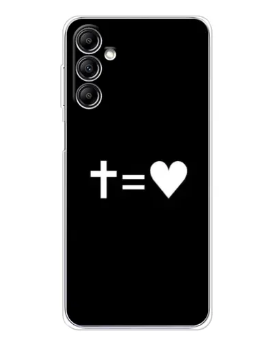 Чехол для Samsung Galaxy M36 с картинкой «Крест и Сердце»