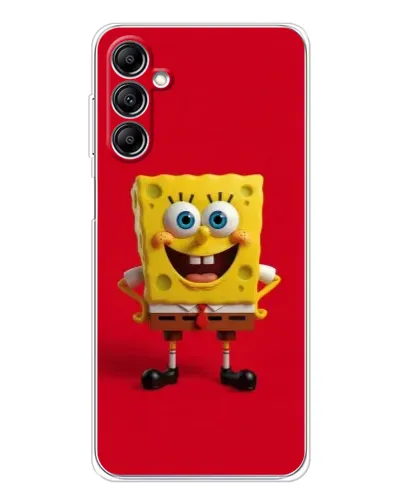 Чехол для Samsung Galaxy M36 с картинкой «Спанч Боб на красном» Чехол для Samsung Galaxy M36 с картинкой «Спанч Боб на красном»