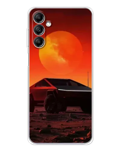 Чехол для Samsung Galaxy M36 с картинкой «Cybertruck на Марсе»