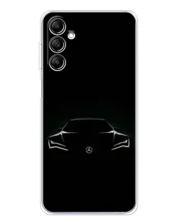 Чохол для Samsung Galaxy M36 з картинкою «Mercedes — силует авто»