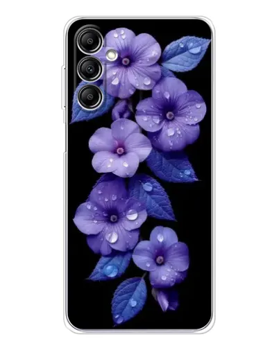 Чехол для Samsung Galaxy M36 с картинкой «Фиолетовые цветы с росою» Чехол для Samsung Galaxy M36 с картинкой «Фиолетовые цветы с росою»