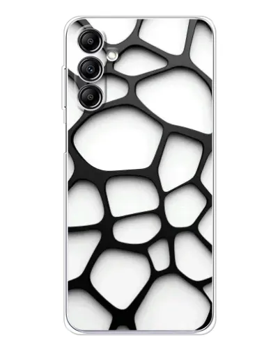 Чехол для Samsung Galaxy M36 с картинкой «Белая объемная сетка»
