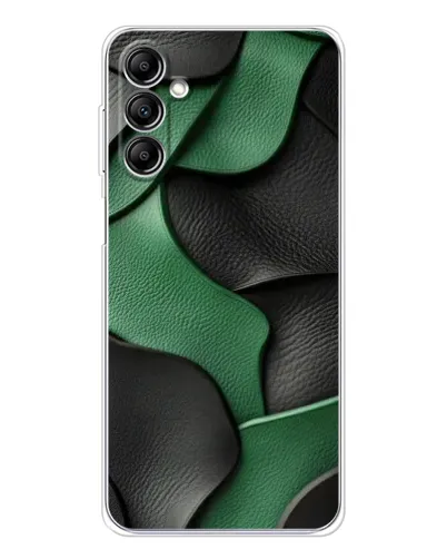 Чехол для Samsung Galaxy M36 с картинкой «Зеленые кожаные волны»