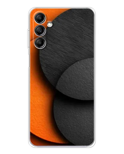 Чехол для Samsung Galaxy M36 с картинкой «Геометрия оранжевых кругов»