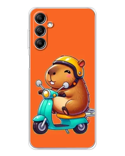 Чехол для Samsung Galaxy M36 с картинкой «Капибара на скутере»