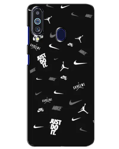 Чехол для Samsung Galaxy M40 с картинкой «Nike Black Pattern»