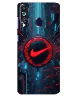 Чехол для Samsung Galaxy M40 с картинкой «Техногенный стиль Nike»