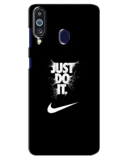 Чехол для Samsung Galaxy M40 с картинкой «Текстовый принт Nike»