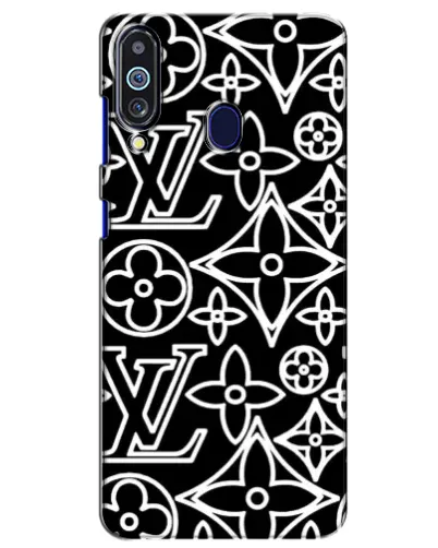 Чехол для Samsung Galaxy M40 с картинкой «Черно-белый узор LV»