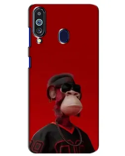 Чехол для Samsung Galaxy M40 с картинкой «Bored Ape в красном» Чехол для Samsung Galaxy M40 с картинкой «Bored Ape в красном»