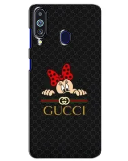 Чехол для Samsung Galaxy M40 с картинкой «Минни Маус Gucci — черный»