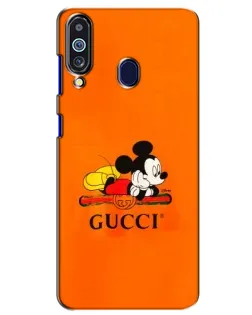 Чехол для Samsung Galaxy M40 с картинкой «Микки Маус Gucci — оранж»