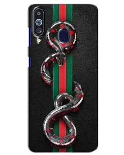 Чехол для Samsung Galaxy M40 с картинкой «Gucci — змея на полосе»