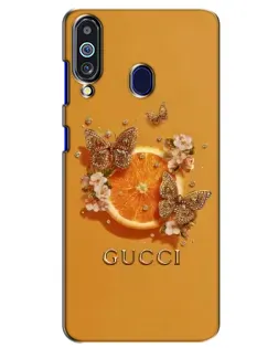 Чехол для Samsung Galaxy M40 с картинкой «Gucci — золотые бабочки»