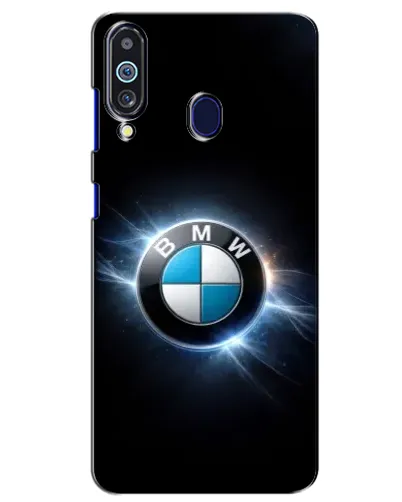 Чехол для Samsung Galaxy M40 с картинкой «BMW — неоновое сияние»