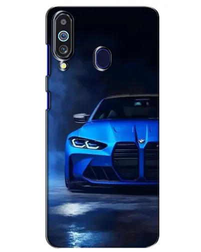 Чехол для Samsung Galaxy M40 с картинкой «Голубая BMW M4»
