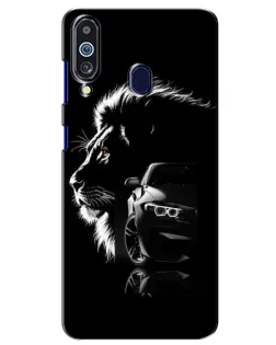Чехол для Samsung Galaxy M40 с картинкой «BMW и лев»