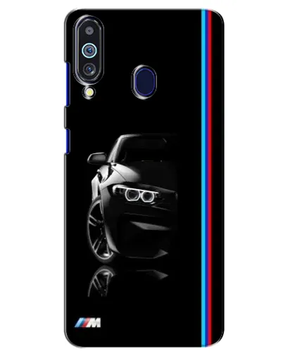Чехол для Samsung Galaxy M40 с картинкой «Силуэт BMW в темноте»