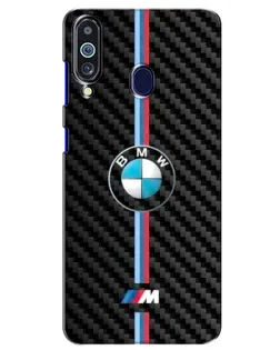 Чехол для Samsung Galaxy M40 с картинкой «Эмблема BMW и карбон»