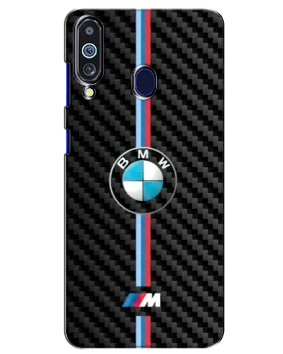 Чехол для Samsung Galaxy M40 с картинкой «Эмблема BMW и карбон»
