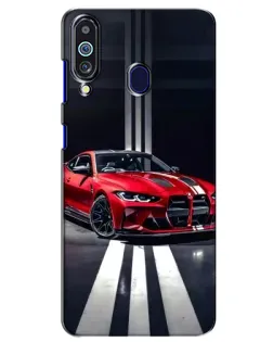 Чехол для Samsung Galaxy M40 с картинкой «Красная BMW на дороге»